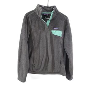 Patagonia Re-Tool Snap-T Pullover Sweater - Gray/Mint M